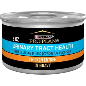 Purina Pro Plan Urinary Tract Health Adult Chicken Entree in Gravy Canned Cat Food, 3-oz can, case of 4