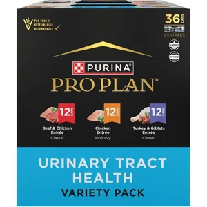 Purina Pro Plan Urinary Tract Health Variety Pack Canned Cat Food, 3-oz can, case of 36