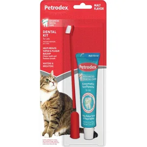 Sentry Petrodex Veterinary Strength Malt Toothpaste Cat Dental Kit