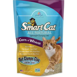 SmartCat All Natural Lightweight Corn & Wheat Clumping Cat Litter, 10-lb bag