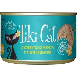 Tiki Cat Chicken in Chicken Consomme Canned Cat Food, 6-oz, case of 8
