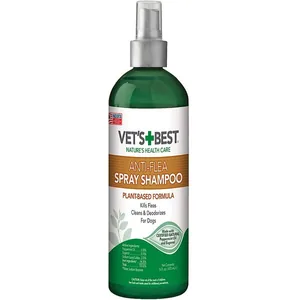 Vet's Best Anti-Flea Easy Spray Natural Shampoo for Dogs, 16-fl oz bottle