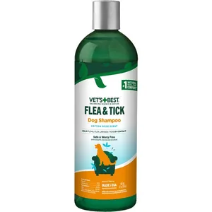 Vet's Best Flea & Tick Cotton Spice Scent Natural Dog Shampoo, 12-fl oz bottle