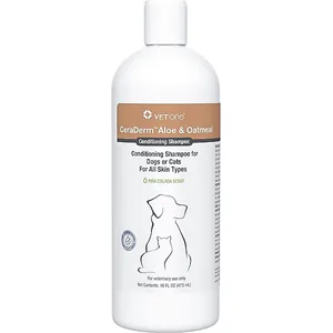 VetOne CeraDerm Aloe & Oatmeal Conditioning Dog & Cat Shampoo, 16-fl oz bottle