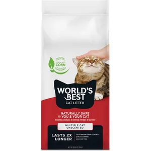 World's Best Cat Litter Scoopable Multiple Cat Clumping Formula, 28-lb
