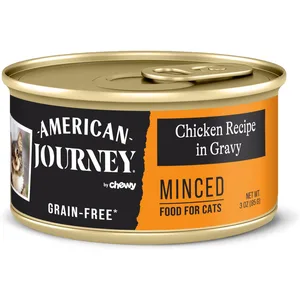 American Journey Minced Chicken Recipe in Gravy Grain-Free Canned Cat Food, 3-oz can, case of 24