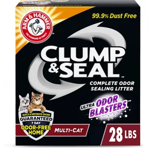 Arm & Hammer Litter Clump & Seal Multi-Cat Scented Clumping Clay Cat Litter, 84-lb bundle