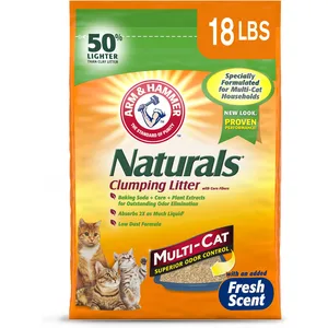 Arm & Hammer Litter Naturals Scented Clumping Corn Cat Litter, 36-lb bundle
