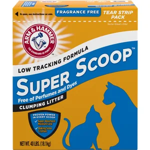 Arm & Hammer Litter Super Scoop Unscented Clumping Clay Cat Litter, 120-lb bundle