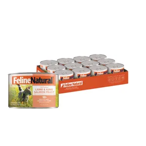 Feline Natural Lamb & King Salmon Feast Grain-Free Canned Cat Food, 6-oz, case of 12