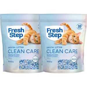 Fresh Step Lightweight with Odor Control & Low Dust Formula Crystals Cat Litter, 16-lb bundle