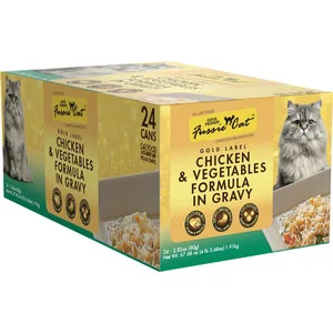 Fussie Cat Premium Chicken & Vegetables Canned Cat Food, 2.82oz, 24 ct