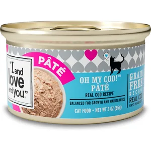 I and Love and You Oh My Cod! Pate Canned Cat Food, 3-oz, case of 24
