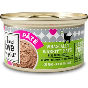 I and Love and You Whascally Wabbit Pate Canned Cat Food, 3-oz, 24 ct