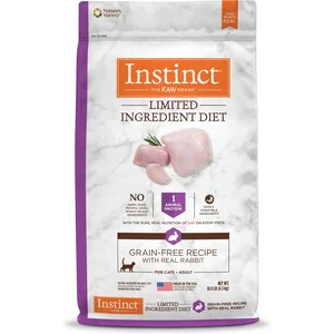 Instinct Limited Ingredient Diet Real Rabbit Recipe Grain-Free Dry Cat Food, 10-lb bag