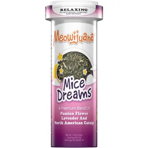 Meowijuana Mice Dreams Catnip, Passion Flower, & Lavender Blend Catnip, 0.917-oz bottle