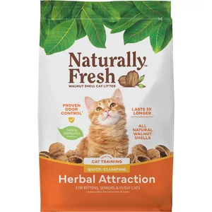 Naturally Fresh Herbal Attraction Scented Clumping Walnut Cat Litter, 14-lb bag