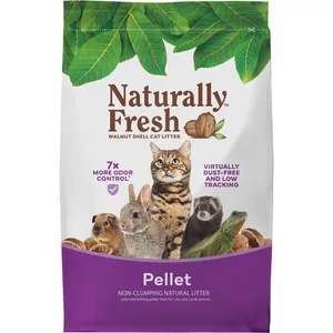 Naturally Fresh Pellet Unscented Non-Clumping Walnut Cat Litter, 26-lb bag