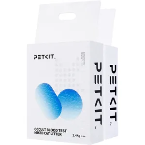 PETKIT Health Monitor Occult Blood Test Unscented Clumping Tofu Cat Litter, 5.2-lb bag, case of 2