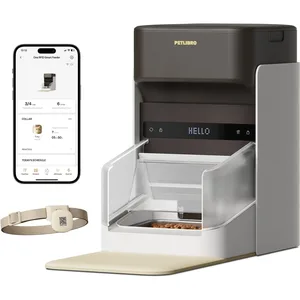 Petlibro One RFID Automatic WiFi App Controlled Cat Feeder with Collar Tag, 3-L, Beige