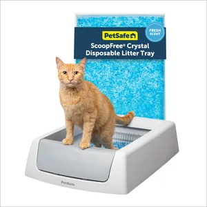 PetSafe ScoopFree Crystal Classic Self-Cleaning Cat Litter Box, Gray