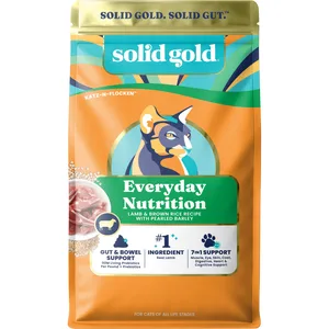 Solid Gold Katz-n-Flocken Lamb & Rice with Barley Dry Cat Food, 12-lb