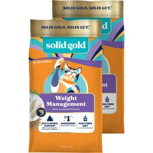 Solid Gold Weight Control Alaskan Pollock Grain-Free Gut Health Dry Cat Food, 6-lb bundle