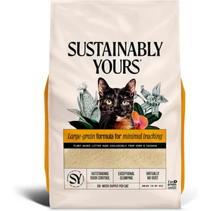 Sustainably Yours Large-Grain Formula Unscented Clumping Cat Litter, 20-lb bag