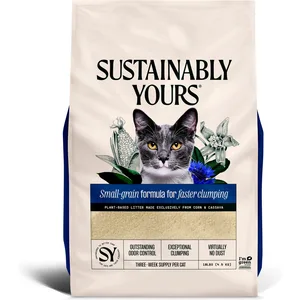 Sustainably Yours Small-Grain Formula Unscented Clumping Cat Litter, 10-lb bag