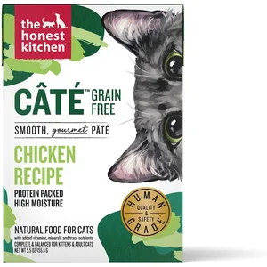 The Honest Kitchen Human Grade Grain-Free Chicken Pate Wet Cat Food, 5.5-oz, case of 12