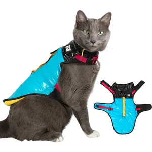 Travel Cat The Catagonia Cat Puffer Jacket Harness, Small: 7 to 10-in neck, 13 to 17-in chest