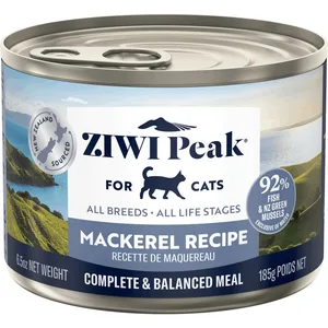 ZIWI Peak Mackerel Recipe Canned Cat Food, 6.5-oz, case of 12