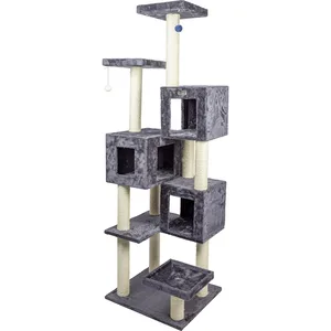 Armarkat Real Wood Giant Cat Tower, Dark Gray, 80-in