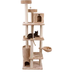 Armarkat Royal Perch Mansion 84-in Faux Fur Cat Tree, Beige