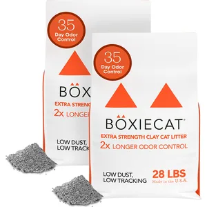 Boxiecat Extra Strength Odor Control Clumping Clay Cat & Kitty Litter, 56-lb bundle