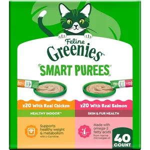 Greenies Smart Purees Variety Pack Lickable Cat Treats, 0.49-oz tubes, 40 count