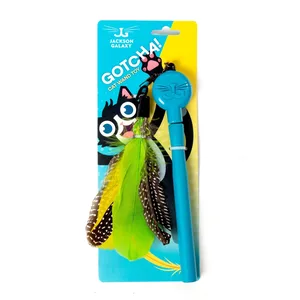 Jackson Galaxy Gotcha! Wand Cat Toy, Blue